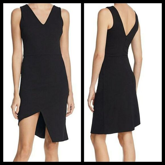 Aqua Black Sleeveless Asymmetrical Dress Medium NWT - Picture 1 of 4